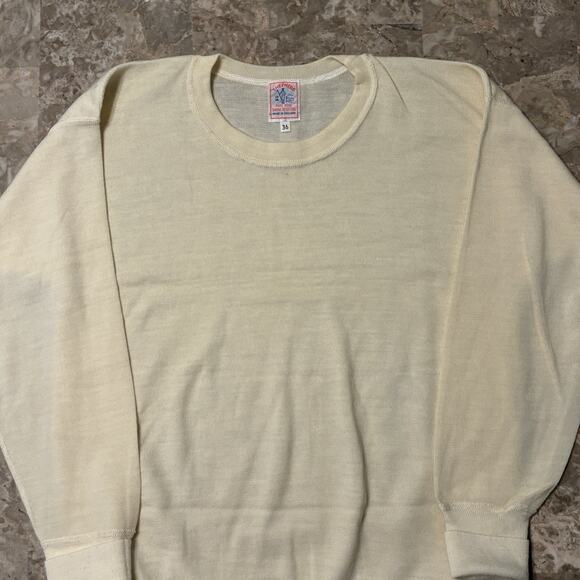 Vintage Shepherd Wool Sweater Mens Small Yellow Long Sleeve Wool Jumper 70s 80s - Picture 4 of 13